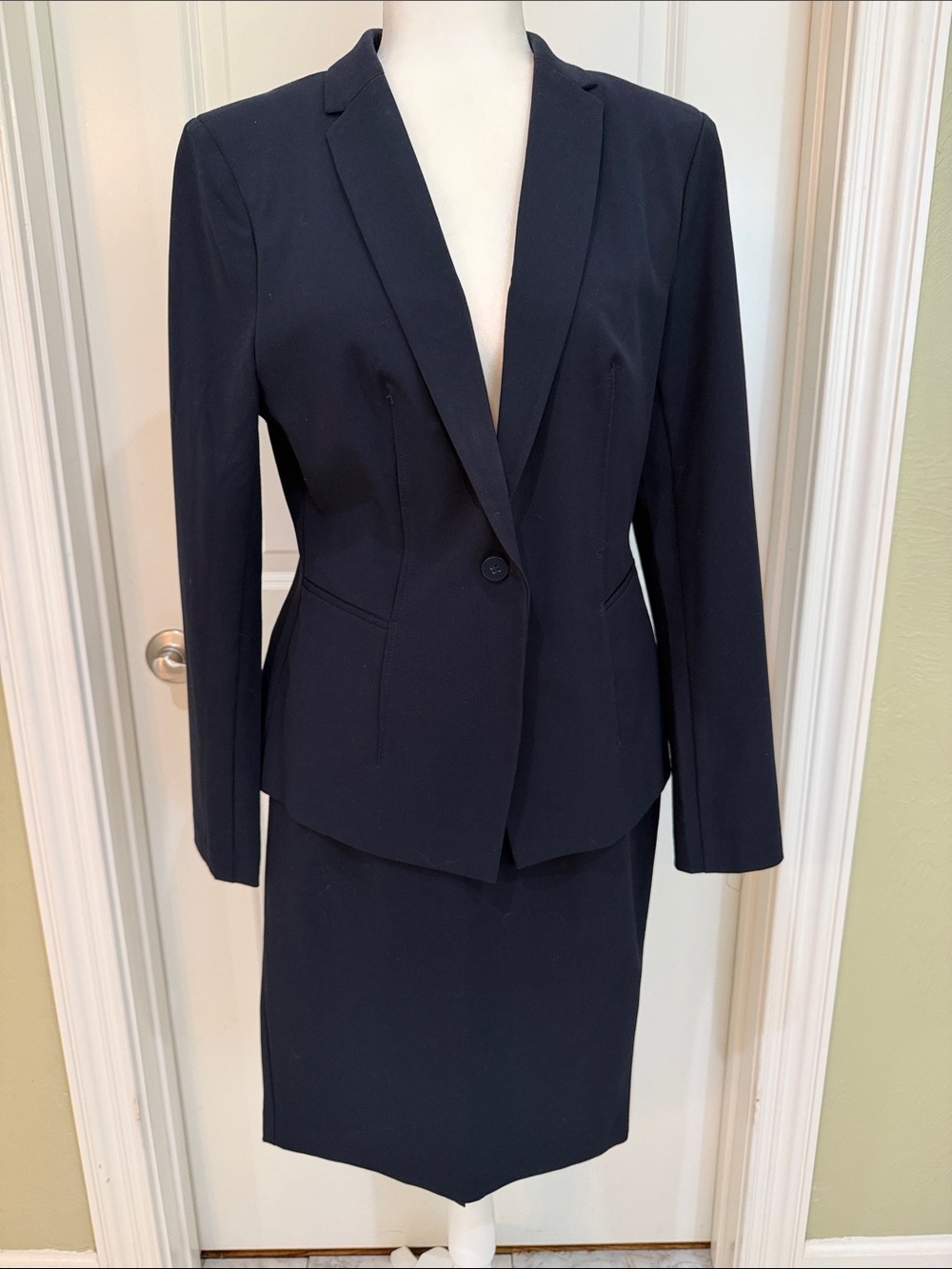 Venus Classic Navy Women's Skirt Suit Blazer Set Officewear Professional